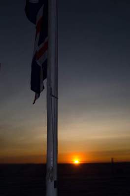 flag raise antarctica